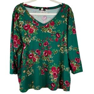 The Pioneer Women Floral V-neck Top XL